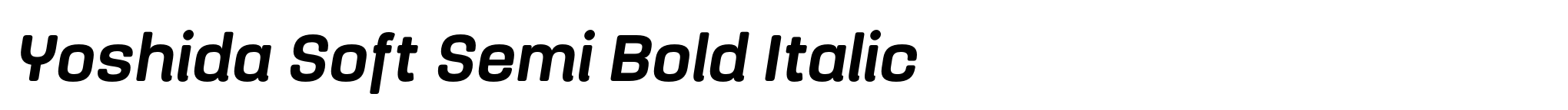 Yoshida Soft Semi Bold Italic image